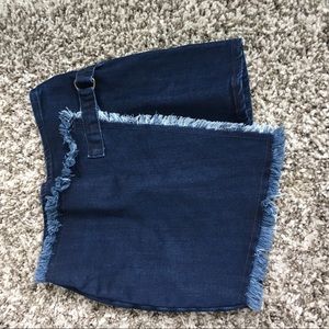 wrap jean skirt with belt